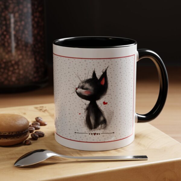 Charming Cat Coffee Mug - Heartfelt Design for Cat Lovers