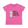 Cat Lover Tee - "Beware of People Who Dislike Cats" - Funny Women's Midweight Cotton T-Shirt