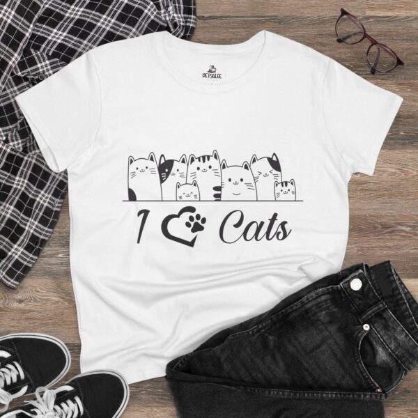 12315188842357348224_2048.jpeg I Love Cats Women's Midweight Cotton Tee