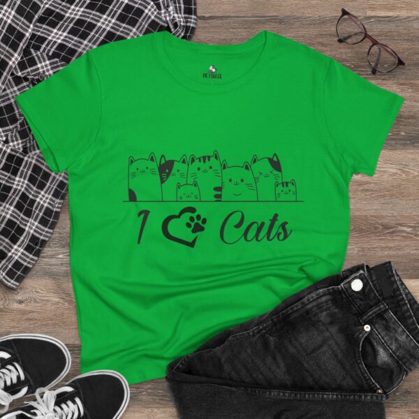 13843463695495625340_2048.jpeg I Love Cats Women's Midweight Cotton Tee