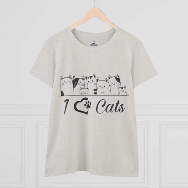 14111973958590847826_2048.jpeg I Love Cats Women's Midweight Cotton Tee