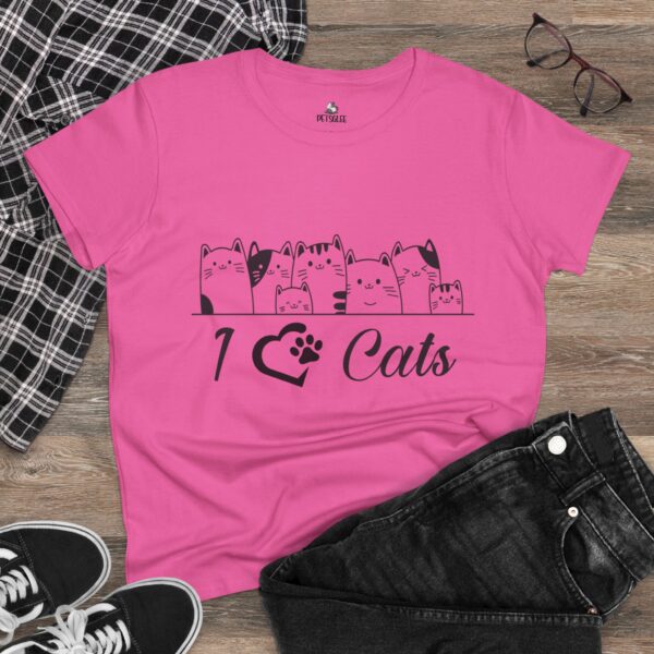 14541293644533694717_2048.jpeg I Love Cats Women's Midweight Cotton Tee