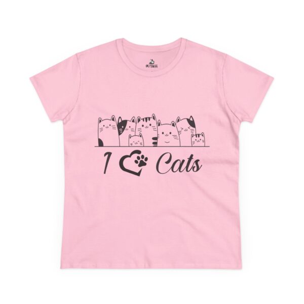 15456366788227018194_2048.jpeg I Love Cats Women's Midweight Cotton Tee