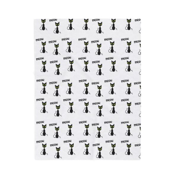 15536202919044982679_2048.jpeg Black Cat Meow Velveteen Plush Blanket for Cat Lovers