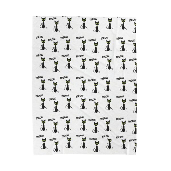 15948490120627354875_2048.jpeg Black Cat Meow Velveteen Plush Blanket for Cat Lovers
