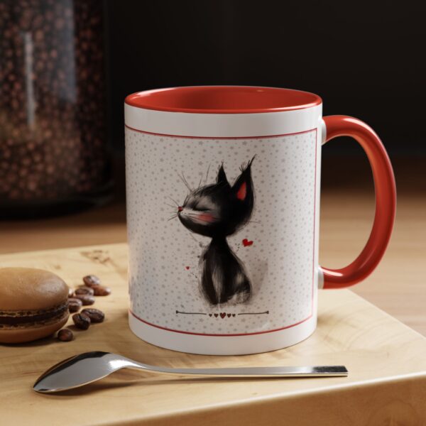 Charming Cat Coffee Mug - Heartfelt Design for Cat Lovers