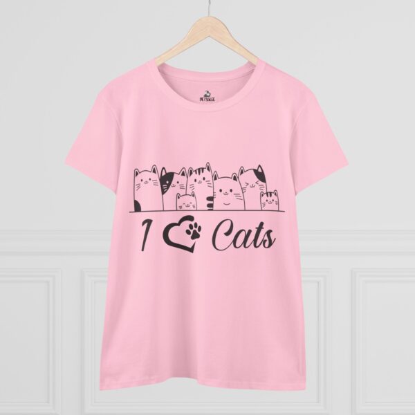 17923750166260174744_2048.jpeg I Love Cats Women's Midweight Cotton Tee