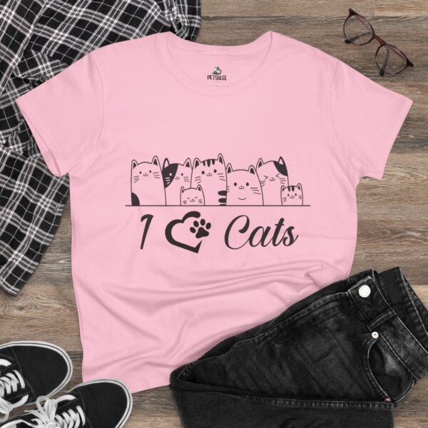 2039891516305484951_2048.jpeg I Love Cats Women's Midweight Cotton Tee