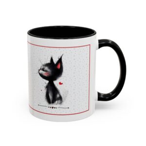 Charming Cat Coffee Mug - Heartfelt Design for Cat Lovers