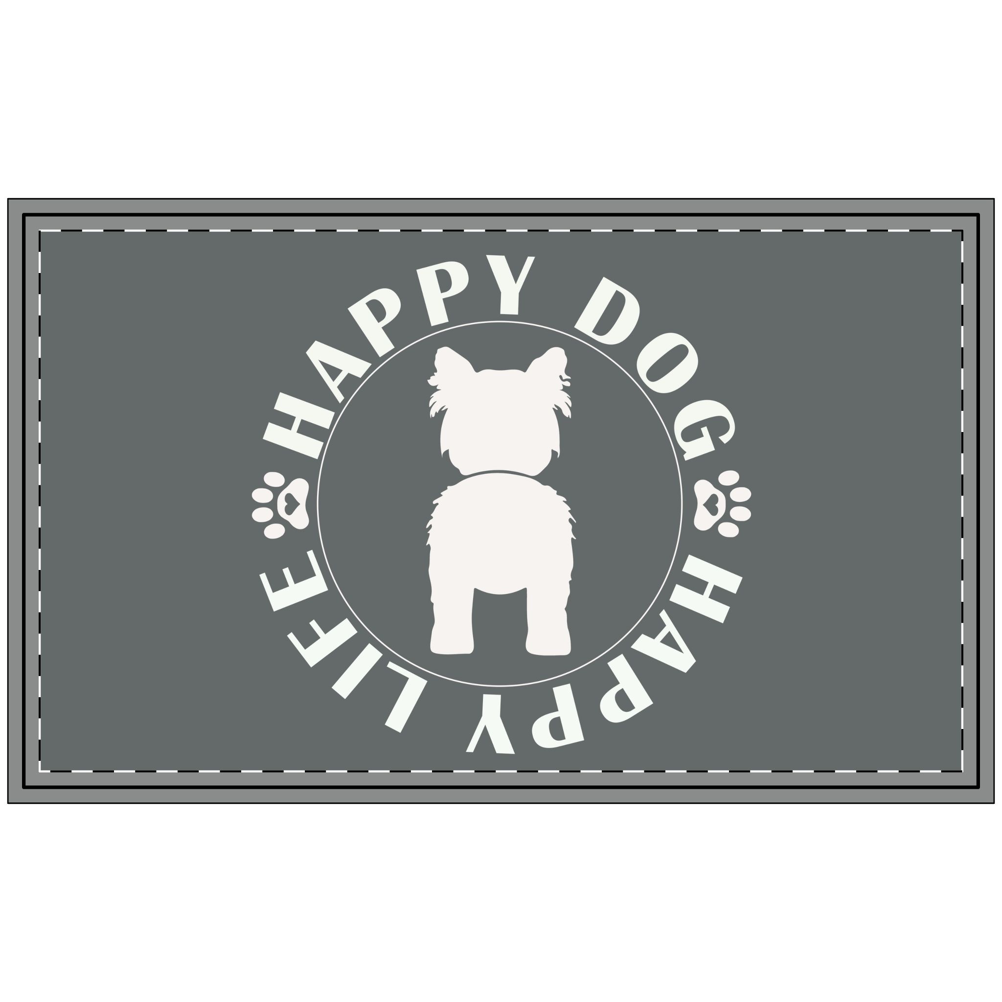 Happy Dog Polyester Doormat - Welcoming Entryway Decor for Dog Lovers