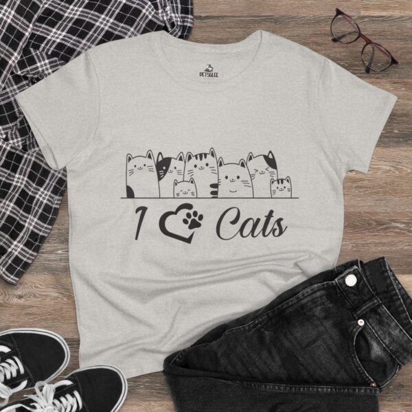 441367362812549640_2048.jpeg I Love Cats Women's Midweight Cotton Tee