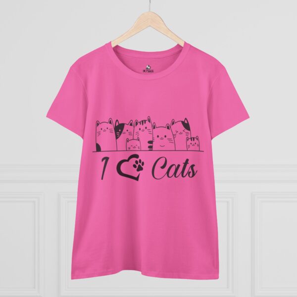5236201378528601257_2048.jpeg I Love Cats Women's Midweight Cotton Tee