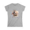 Grace Beyond Time Women's Softstyle Tee - Artistic Cat Design
