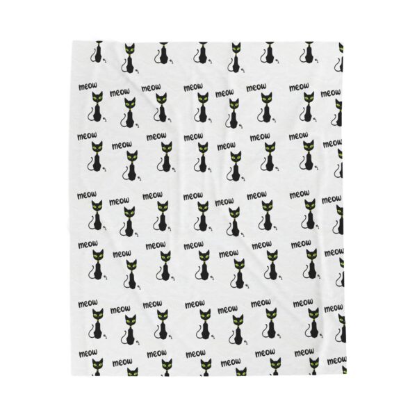 7276777771670570324_2048.jpeg Black Cat Meow Velveteen Plush Blanket for Cat Lovers