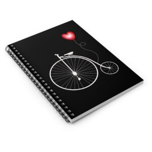 Vintage Bicycle Heart Spiral Notebook