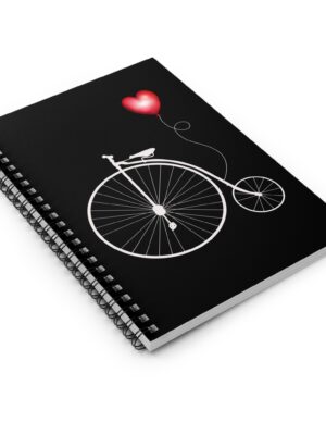 Vintage Bicycle Heart Spiral Notebook