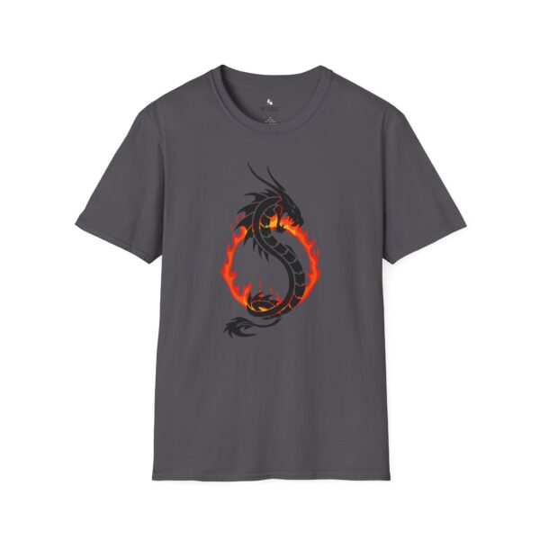 11280539950252278400_2048.jpeg Dragon Fire Unisex T-Shirt Softstyle Tee, Gift for Gamers, Cool Graphic Tee, Casual Wear