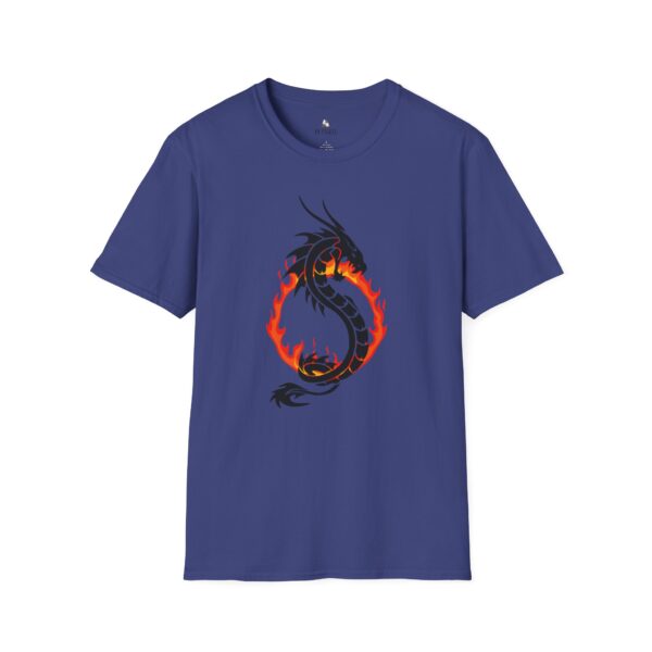 11992356677738496962_2048.jpeg Dragon Fire Unisex T-Shirt Softstyle Tee, Gift for Gamers, Cool Graphic Tee, Casual Wear