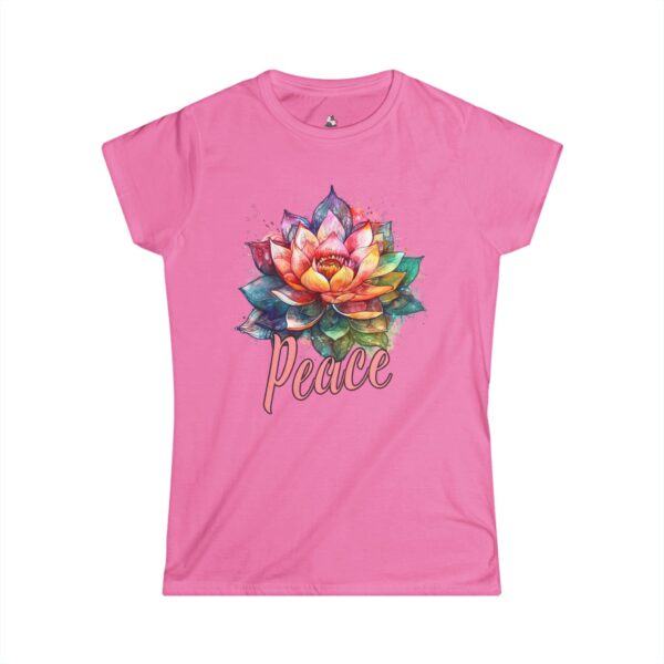 12077166712603985678_2048.jpeg Colorful Lotus Flower Peace Tee, Relaxed Women's T-Shirt, Spiritual Gift, Boho Style Tee, Yoga Apparel, Mindfulness Shirt