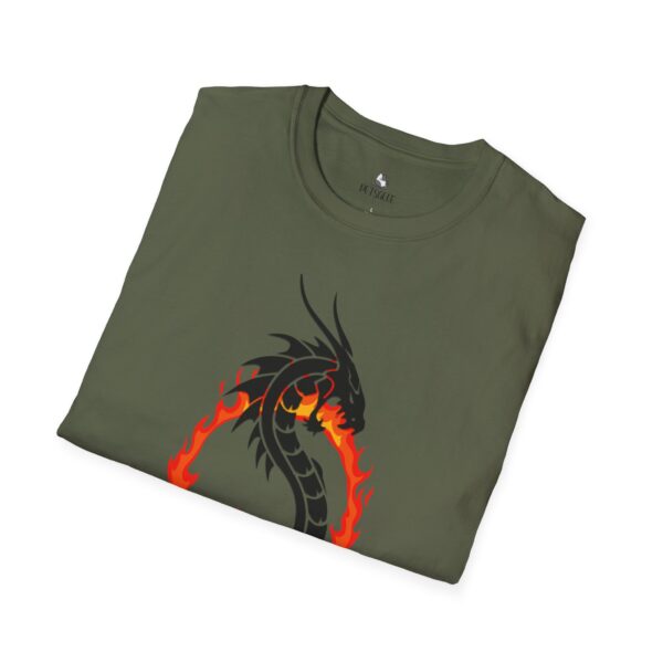 12260718086770637742_2048.jpeg Dragon Fire Unisex T-Shirt Softstyle Tee, Gift for Gamers, Cool Graphic Tee, Casual Wear