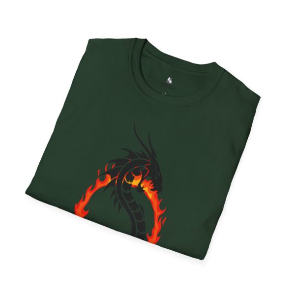13099151708771526878_2048.jpeg Dragon Fire Unisex T-Shirt Softstyle Tee, Gift for Gamers, Cool Graphic Tee, Casual Wear