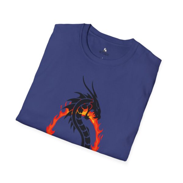 14501807693962655557_2048.jpeg Dragon Fire Unisex T-Shirt Softstyle Tee, Gift for Gamers, Cool Graphic Tee, Casual Wear