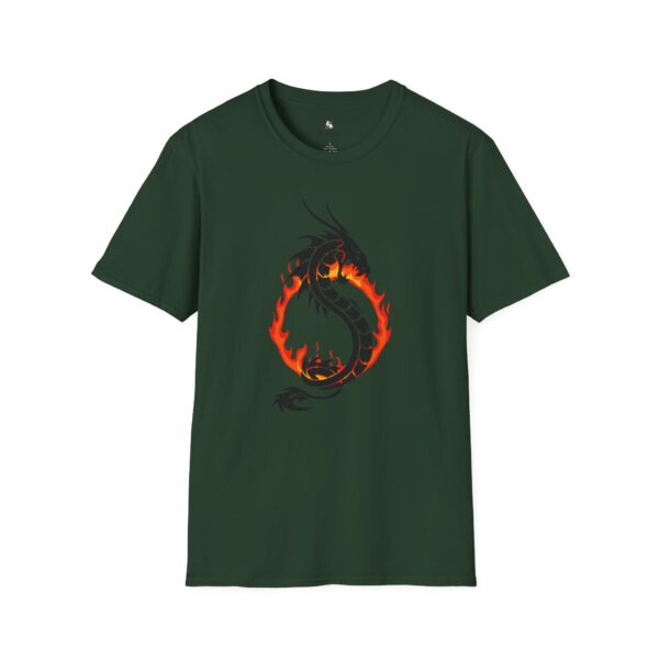 15845272817663926720_2048.jpeg Dragon Fire Unisex T-Shirt Softstyle Tee, Gift for Gamers, Cool Graphic Tee, Casual Wear