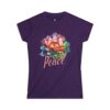 17606028514132307788_2048.jpeg Colorful Lotus Flower Peace Tee, Relaxed Women's T-Shirt, Spiritual Gift, Boho Style Tee, Yoga Apparel, Mindfulness Shirt
