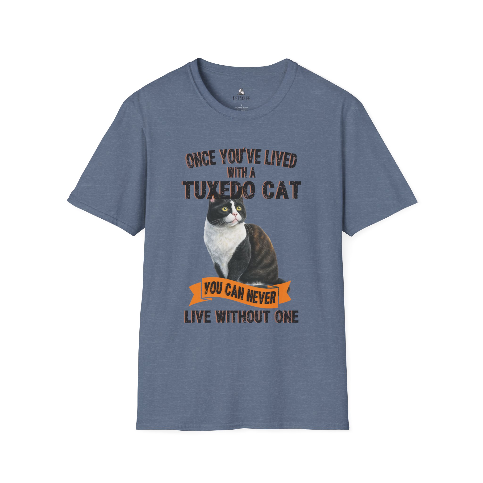 T-Shirt with Tuxedo Cat Design, Cat Lover Gift, Funny Pet Tee, Unisex Humor Shirt, Cat Owner Apparel. - Image 36