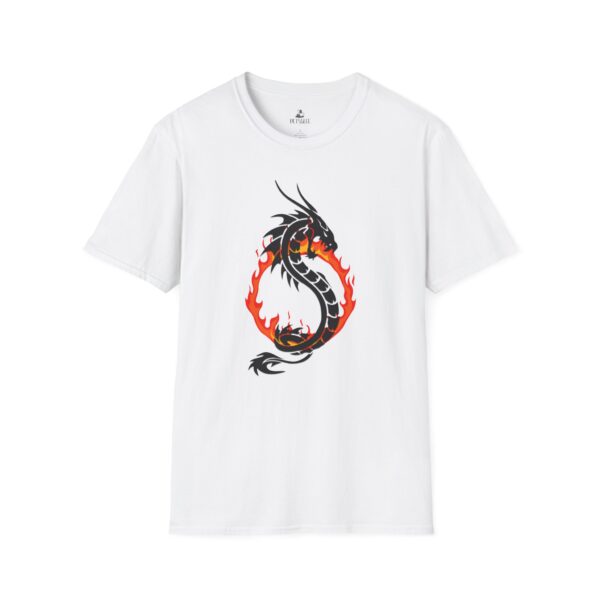 186663847326955295_2048.jpeg Dragon Fire Unisex T-Shirt Softstyle Tee, Gift for Gamers, Cool Graphic Tee, Casual Wear