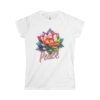 1869448581146718318_2048.jpeg Colorful Lotus Flower Peace Tee, Relaxed Women's T-Shirt, Spiritual Gift, Boho Style Tee, Yoga Apparel, Mindfulness Shirt