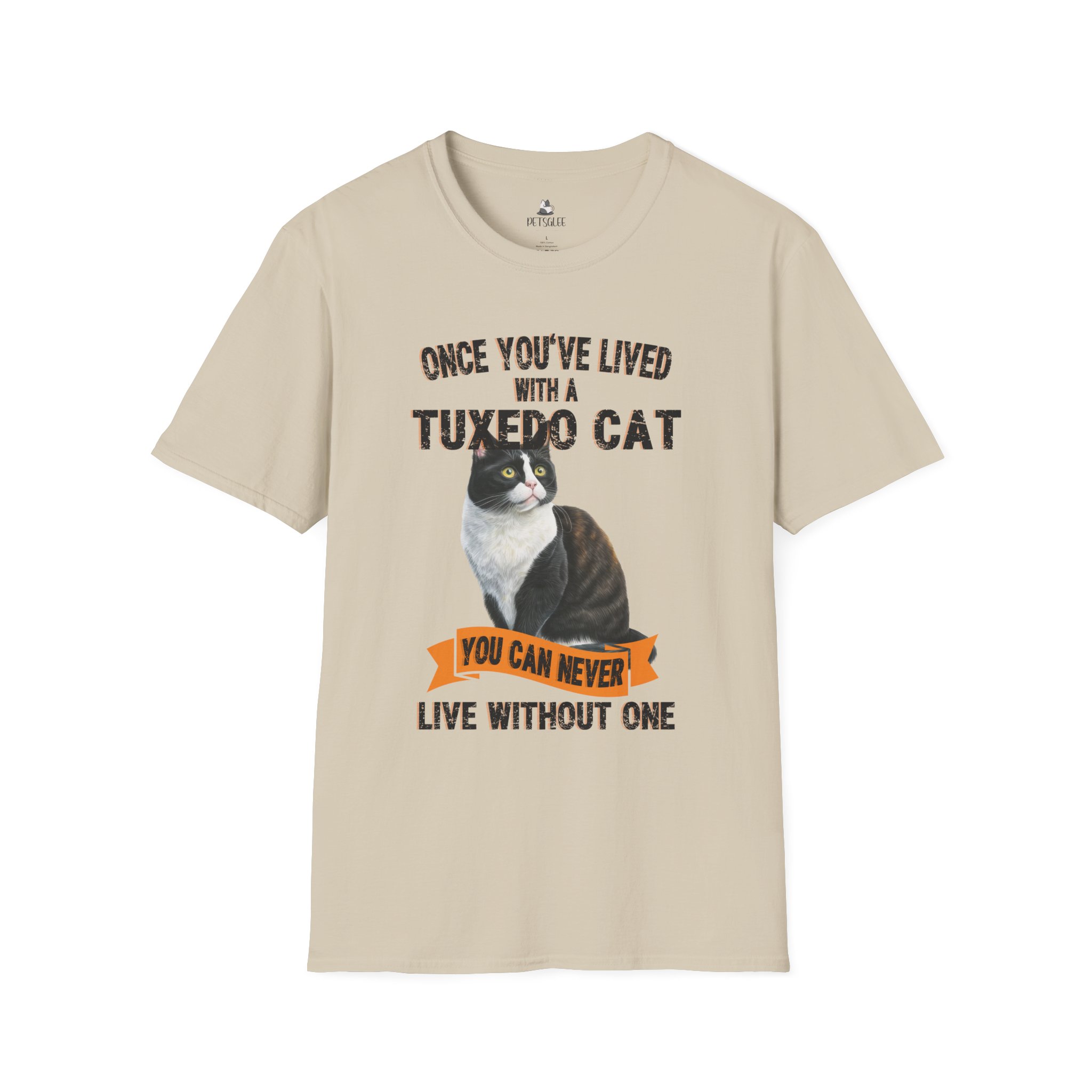 T-Shirt with Tuxedo Cat Design, Cat Lover Gift, Funny Pet Tee, Unisex Humor Shirt, Cat Owner Apparel. - Image 12