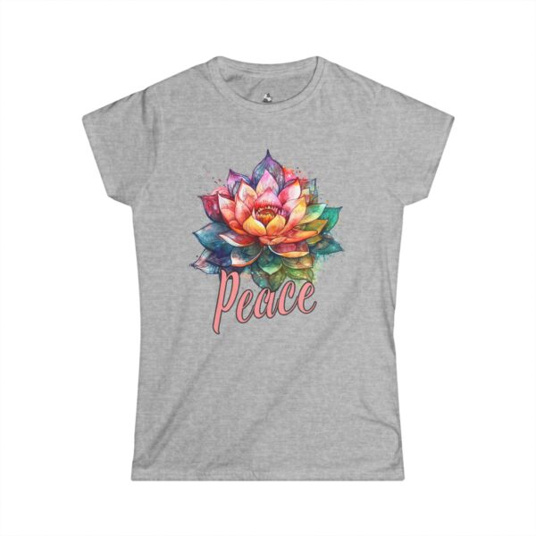 3727017205828970366_2048.jpeg Colorful Lotus Flower Peace Tee, Relaxed Women's T-Shirt, Spiritual Gift, Boho Style Tee, Yoga Apparel, Mindfulness Shirt