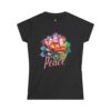 539729247203588483_2048.jpeg Colorful Lotus Flower Peace Tee, Relaxed Women's T-Shirt, Spiritual Gift, Boho Style Tee, Yoga Apparel, Mindfulness Shirt