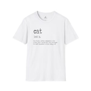 Cute Cat Definition Tee, Unisex Softstyle T-Shirt, Gift for Cat Lovers, Animal Lover Apparel
