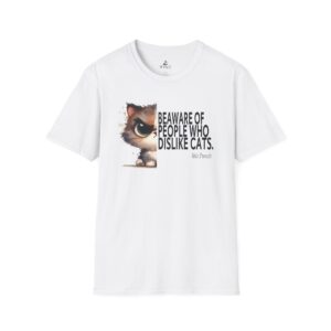 Cute Cat Warning T-Shirt, Funny Cat Lover Gift, Unisex Tee, Pet Owner Apparel, Gift for Cat Moms and Dads