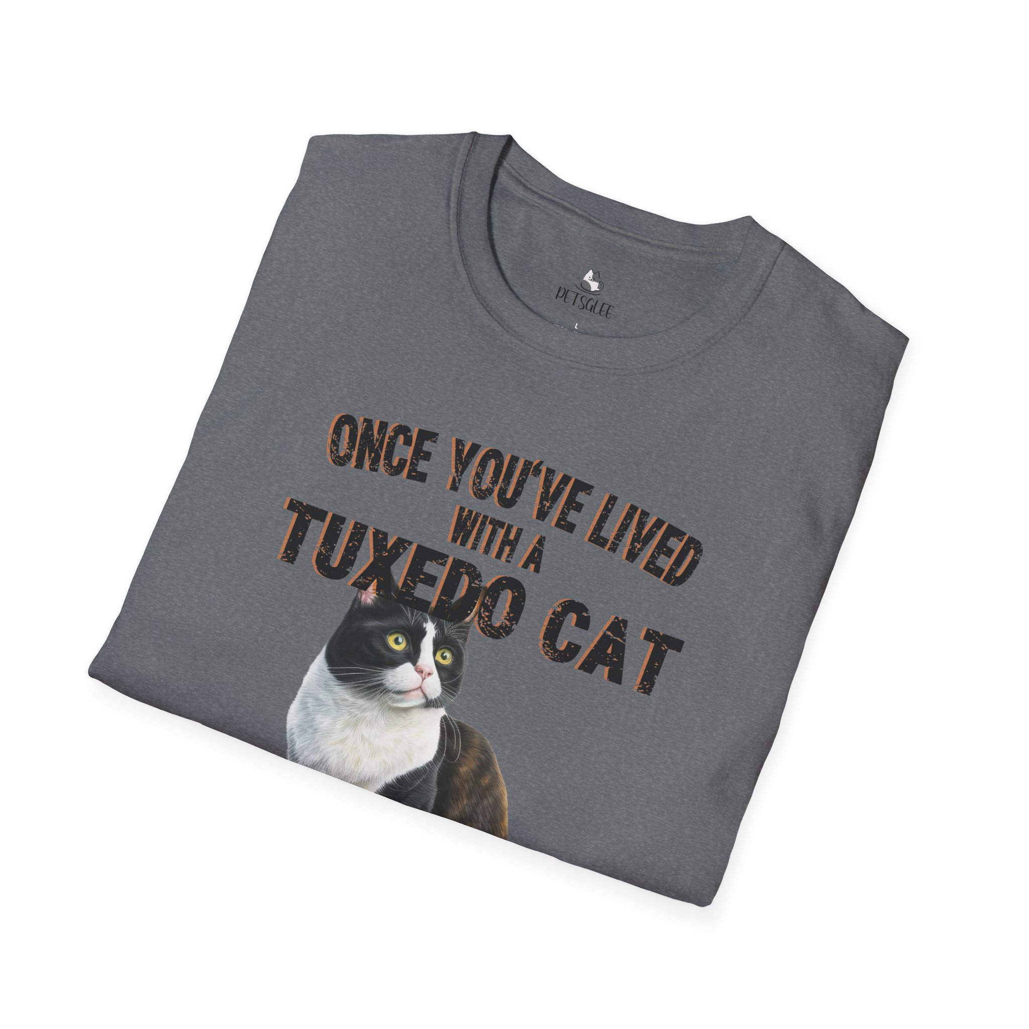 T-Shirt with Tuxedo Cat Design, Cat Lover Gift, Funny Pet Tee, Unisex Humor Shirt, Cat Owner Apparel. - Image 29
