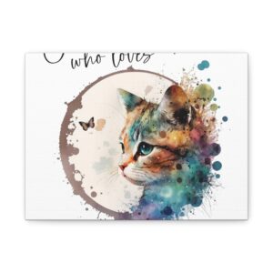 Colorful Cat Canvas Wall Art, Pet Lover Decor, Cat Lover Gift, Home Decor, Animal Artwork, Birthday Gift, Family Wall Art