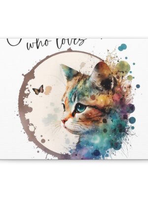 Colorful Cat Canvas Wall Art, Pet Lover Decor, Cat Lover Gift, Home Decor, Animal Artwork, Birthday Gift, Family Wall Art