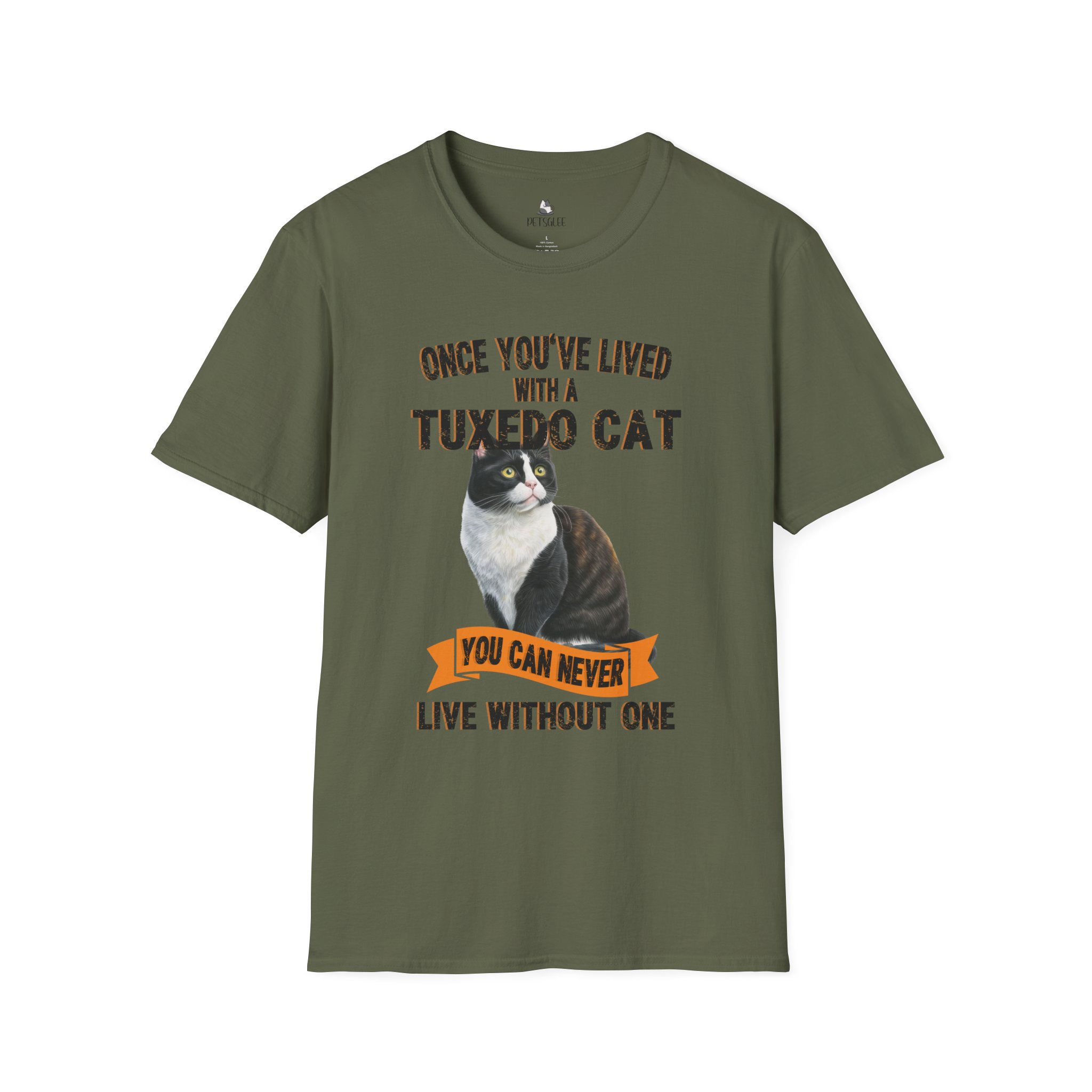 T-Shirt with Tuxedo Cat Design, Cat Lover Gift, Funny Pet Tee, Unisex Humor Shirt, Cat Owner Apparel. - Image 21