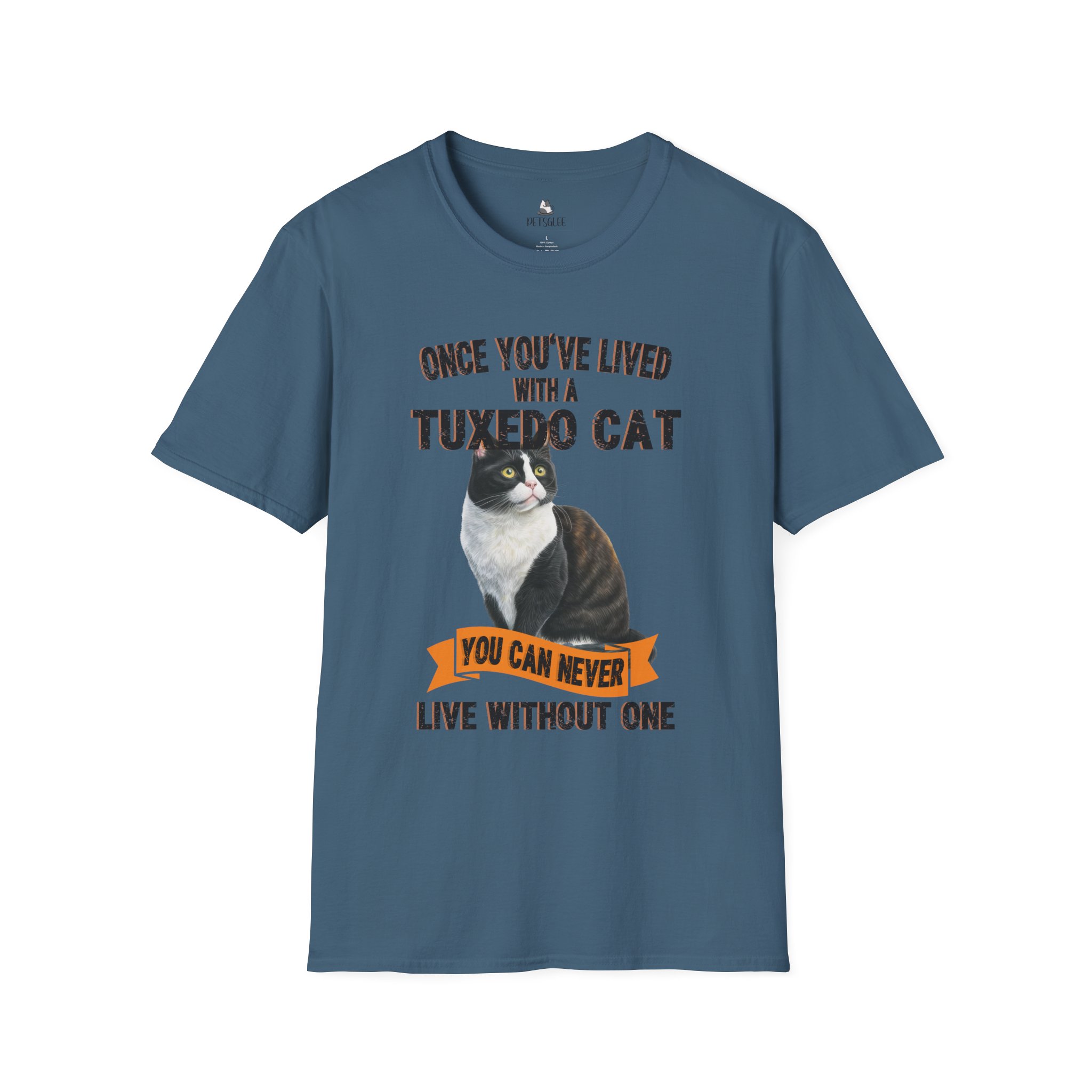 T-Shirt with Tuxedo Cat Design, Cat Lover Gift, Funny Pet Tee, Unisex Humor Shirt, Cat Owner Apparel. - Image 39