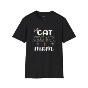 Best Cat Mom Unisex T-Shirt Cat Lover Gift, Pet Parent Apparel, Mother's Day Gift, Casual Tee, Fun Gift for Cat Moms
