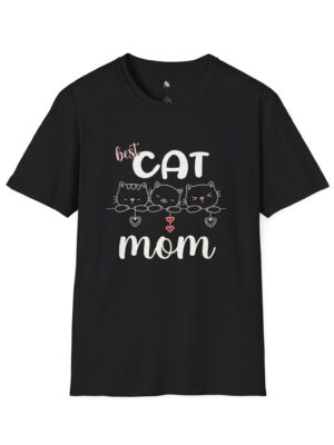 Best Cat Mom Unisex T-Shirt Cat Lover Gift, Pet Parent Apparel, Mother's Day Gift, Casual Tee, Fun Gift for Cat Moms