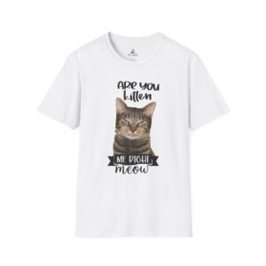 Funny Cat T-Shirt, Are You Kitten Me Right Meow Shirt, Gift for Cat Lovers, Softstyle Tee, Casual Wear, Purrfect for Birthdays