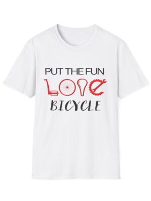 Fun Love Bicycle Unisex T-Shirt - Perfect for Cycling Enthusiasts, Gifts, Casual Wear, and Bike Lovers
